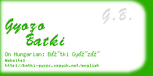 gyozo batki business card